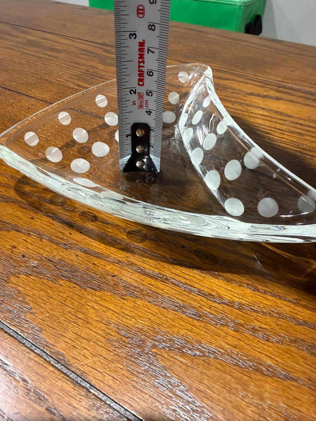 Triangle Glass Dishes with Polka Dots - photo 5