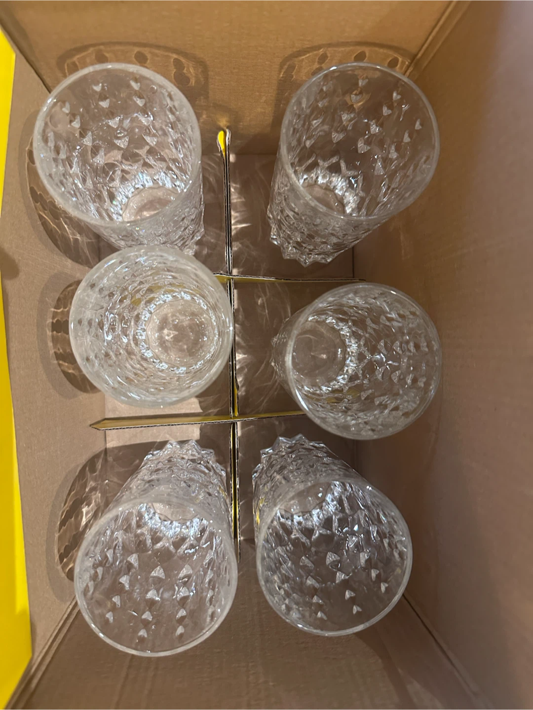 Set of 6 Diamond Cut Tumbler Glasses - photo 2