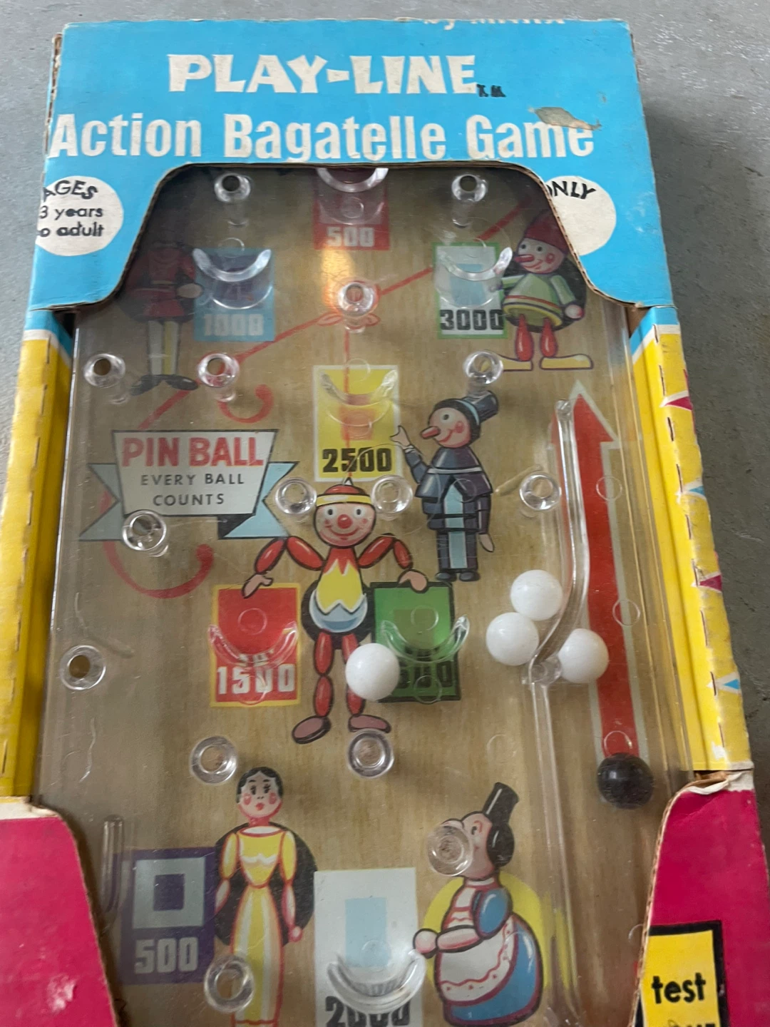 Vintage Marx Play-Line Action Bagatelle Game - still in box - photo 2