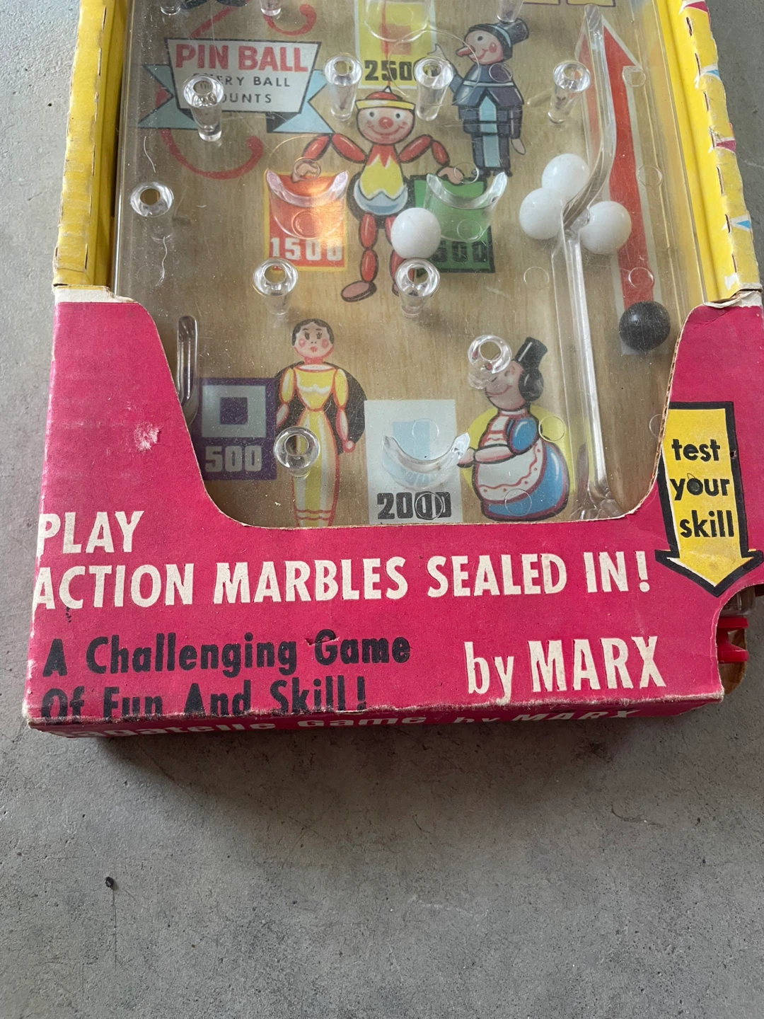Vintage Marx Play-Line Action Bagatelle Game - still in box - photo 3