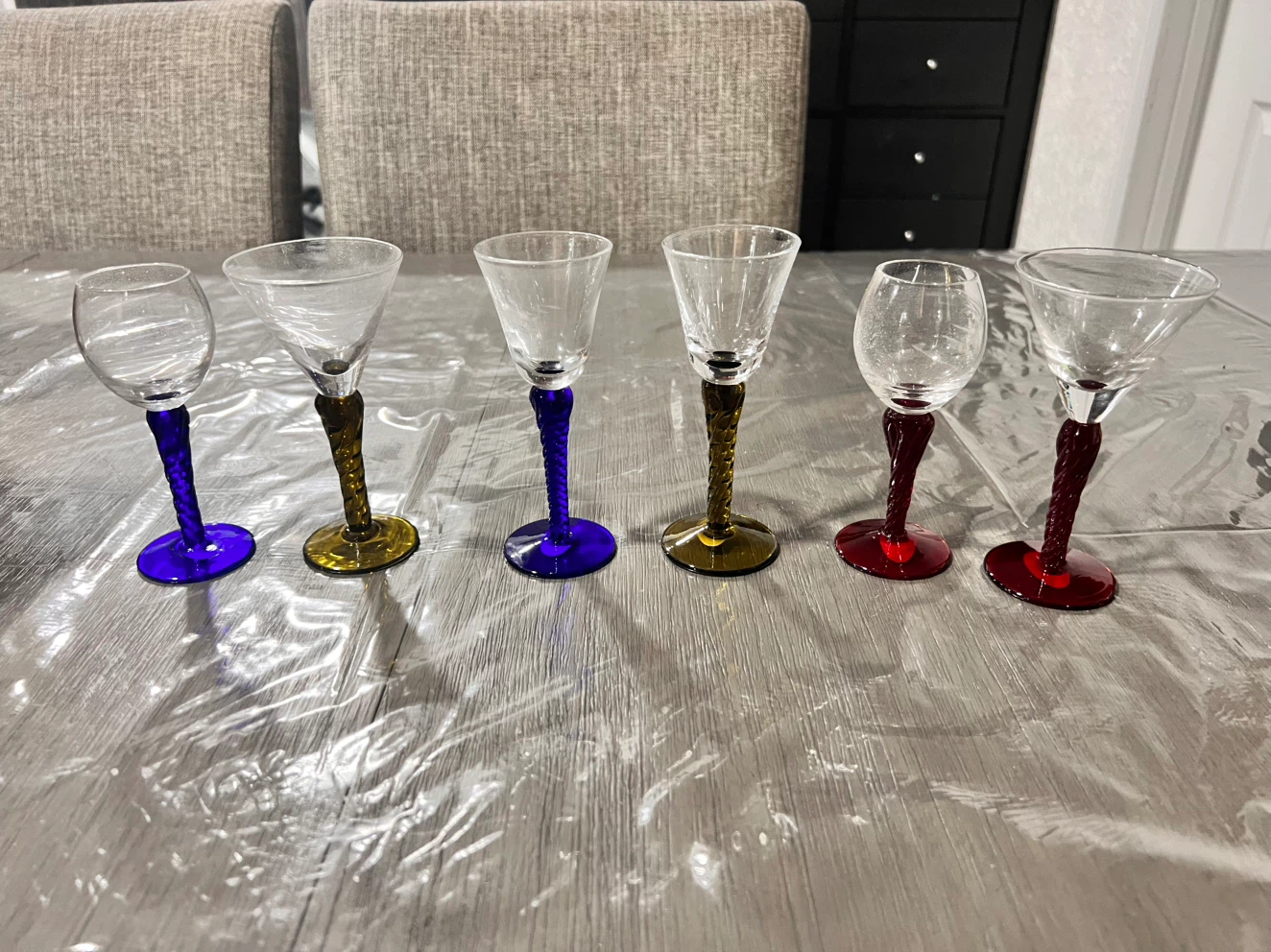 Bombay Coloured Glasses - Set of 6
