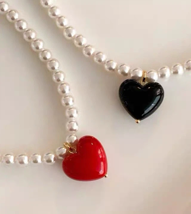 Korean-style heart sharp pearl  necklace - photo 2