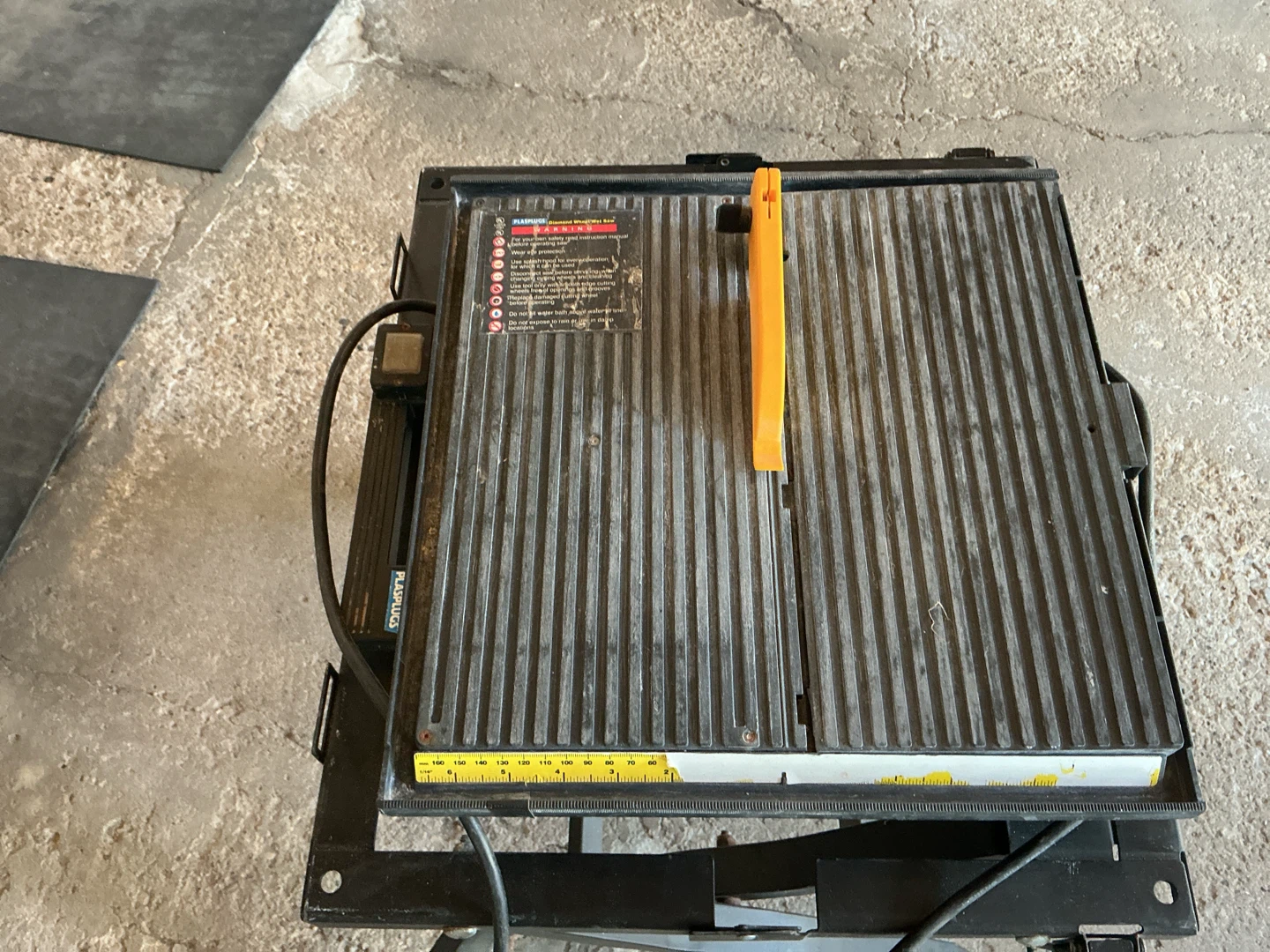 Ceramic tile cutter used