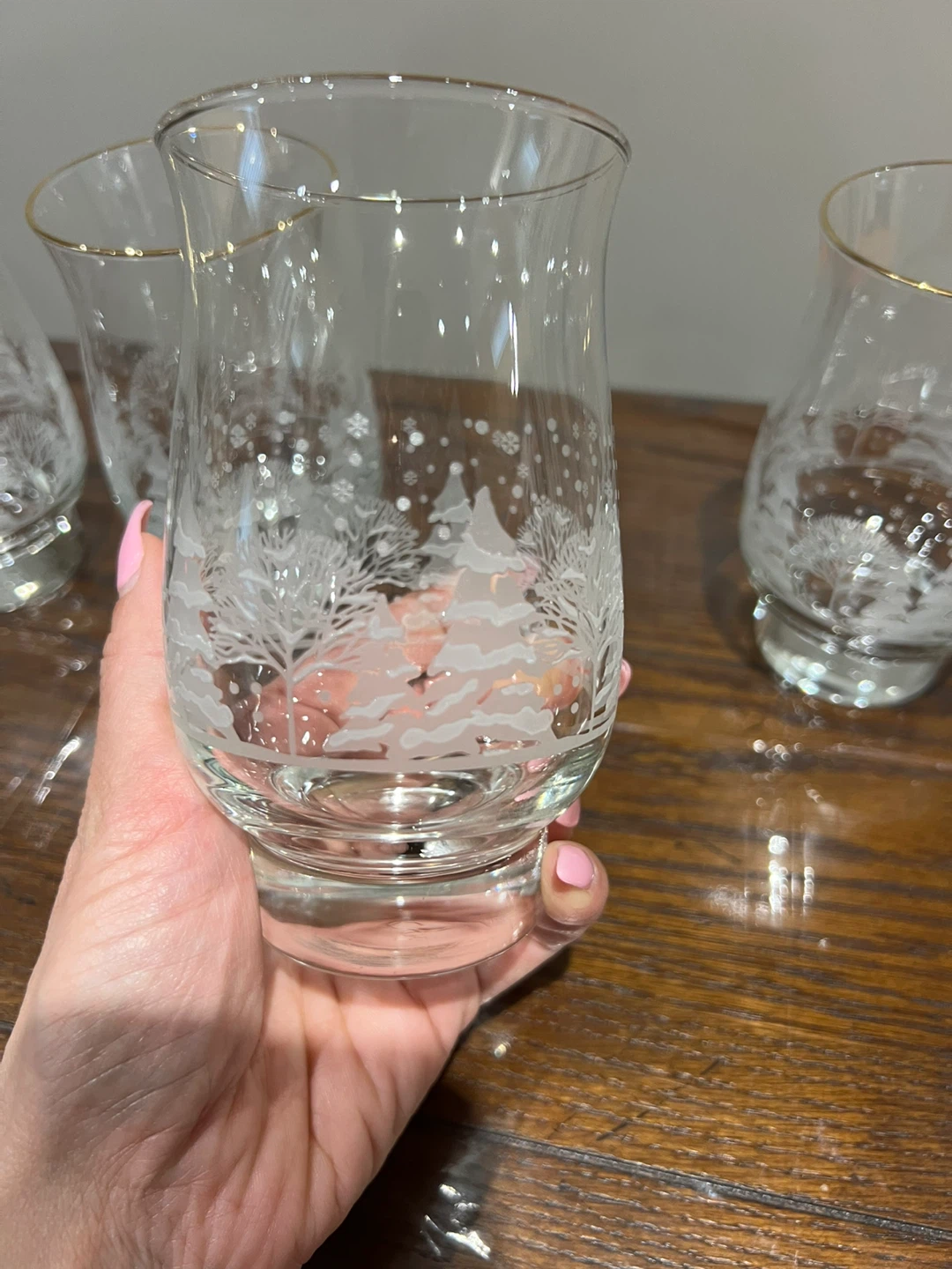 Set of 4 Etched Glass Tumblers - photo 2