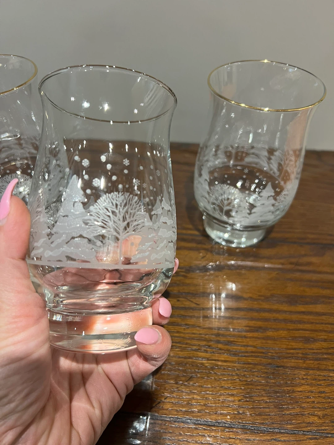 Set of 4 Etched Glass Tumblers - photo 3