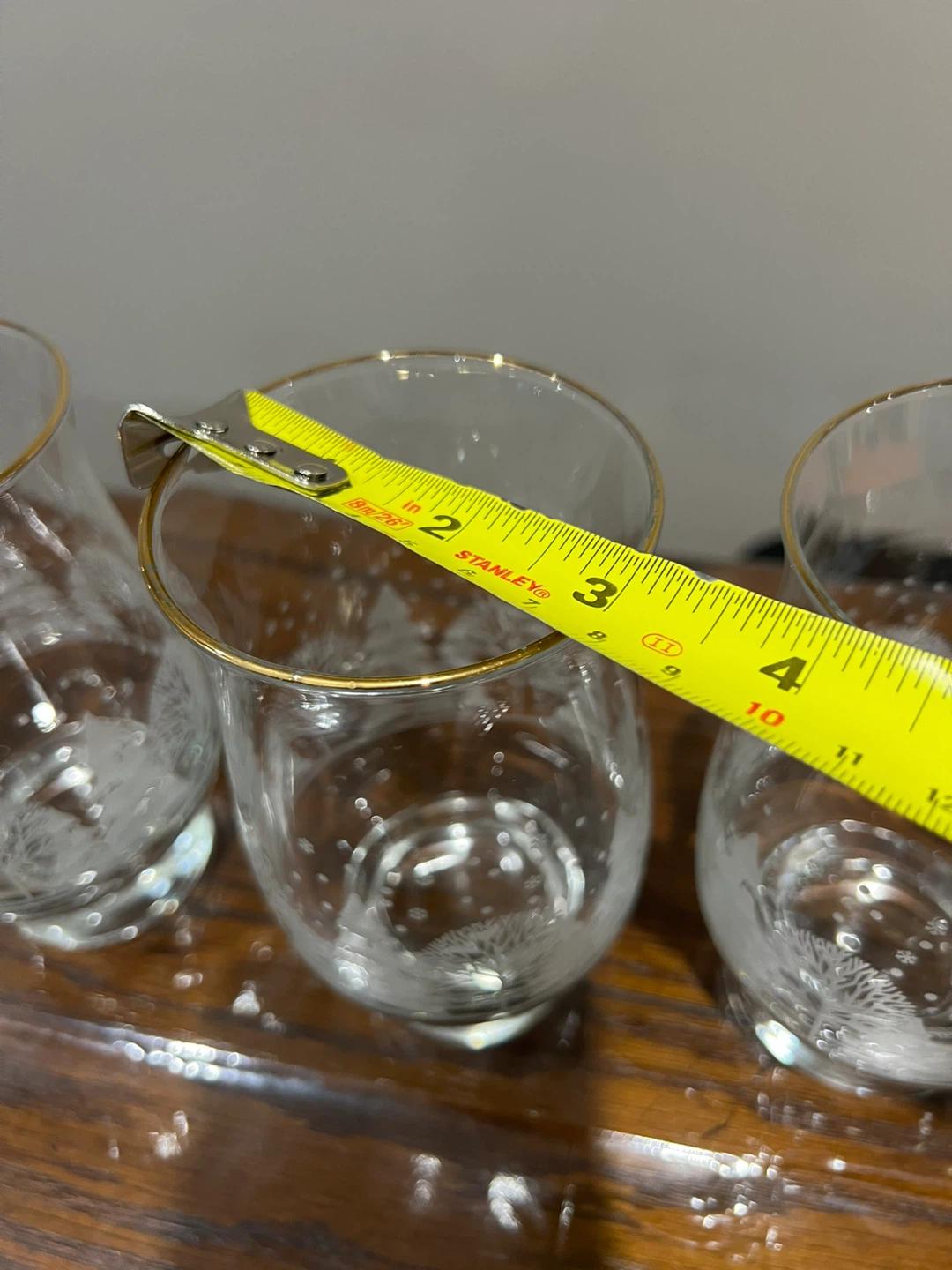 Set of 4 Etched Glass Tumblers - photo 5
