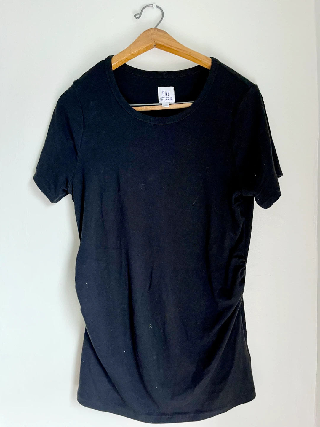 🤰 Gap Maternity Black Ruched T-Shirt