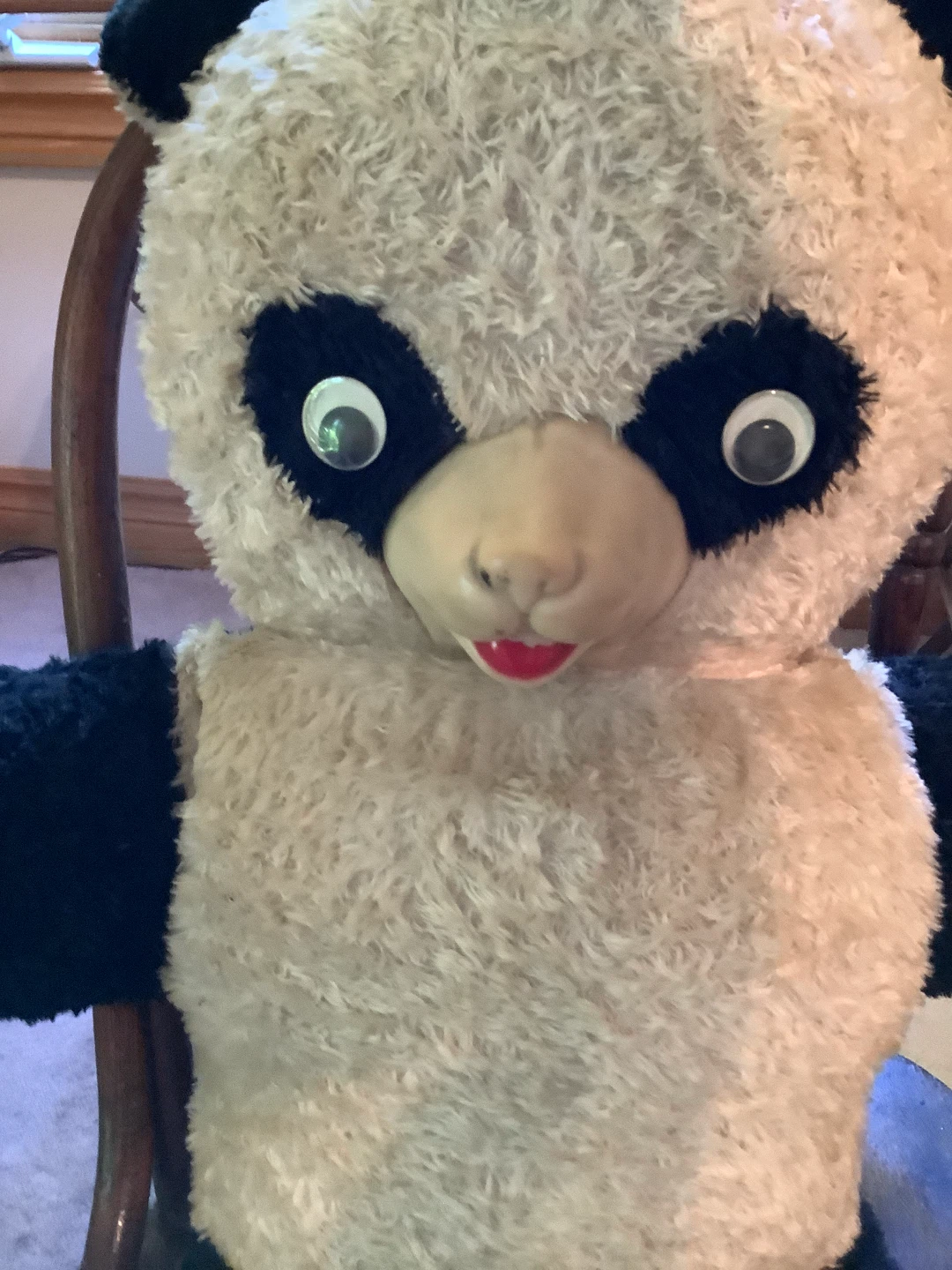 Large Vintage Cream & Black Panda Bear 🐞 - photo 2