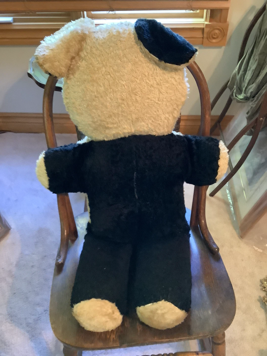 Large Vintage Cream & Black Panda Bear 🐞 - photo 3