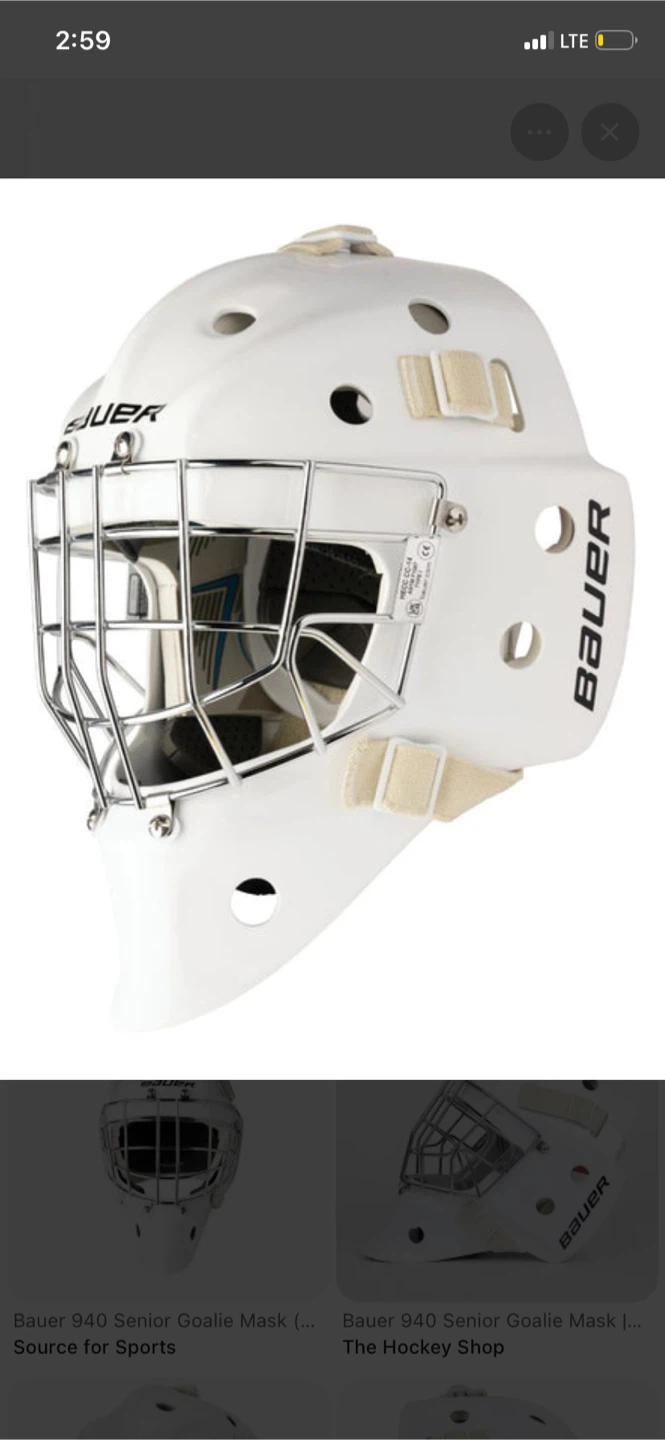 Bauer 940 Senior Goalie Mask