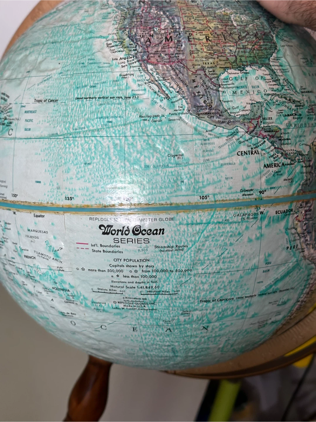 12” floor model oceans globe - photo 5