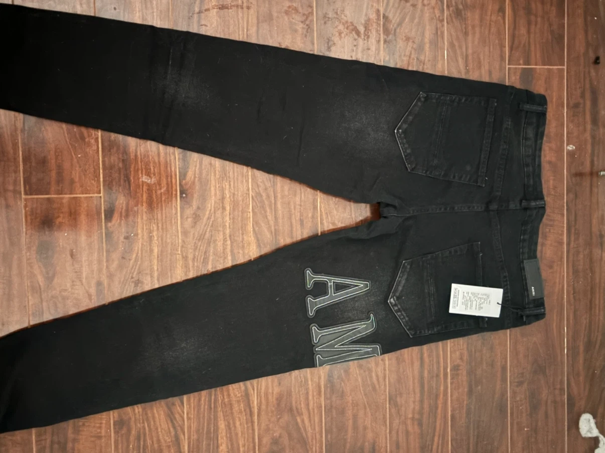 AMIRI Black Distressed Denim Jeans (size 33) - photo 2