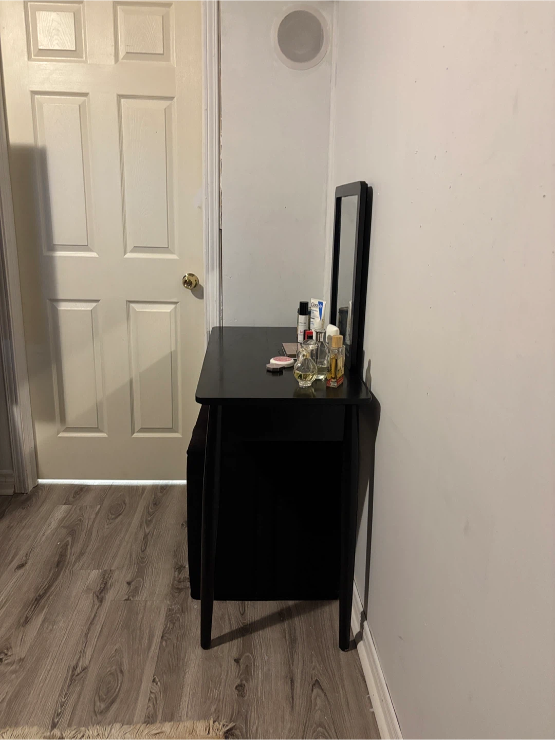 Black Vanity Set with Mirror and Stool - photo 5