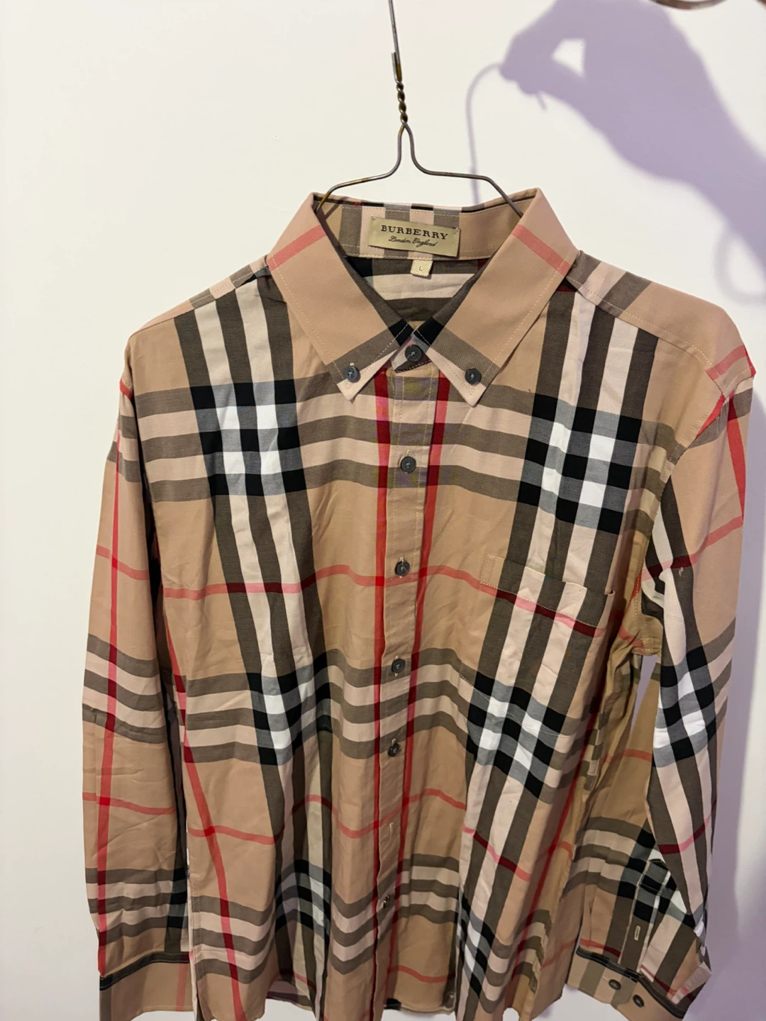 Burberry Nova Check Button-Down Shirt - Size L