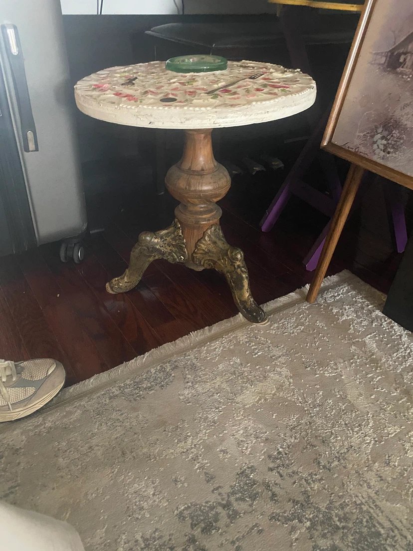 Vintage Mosaic Floral Accent Table