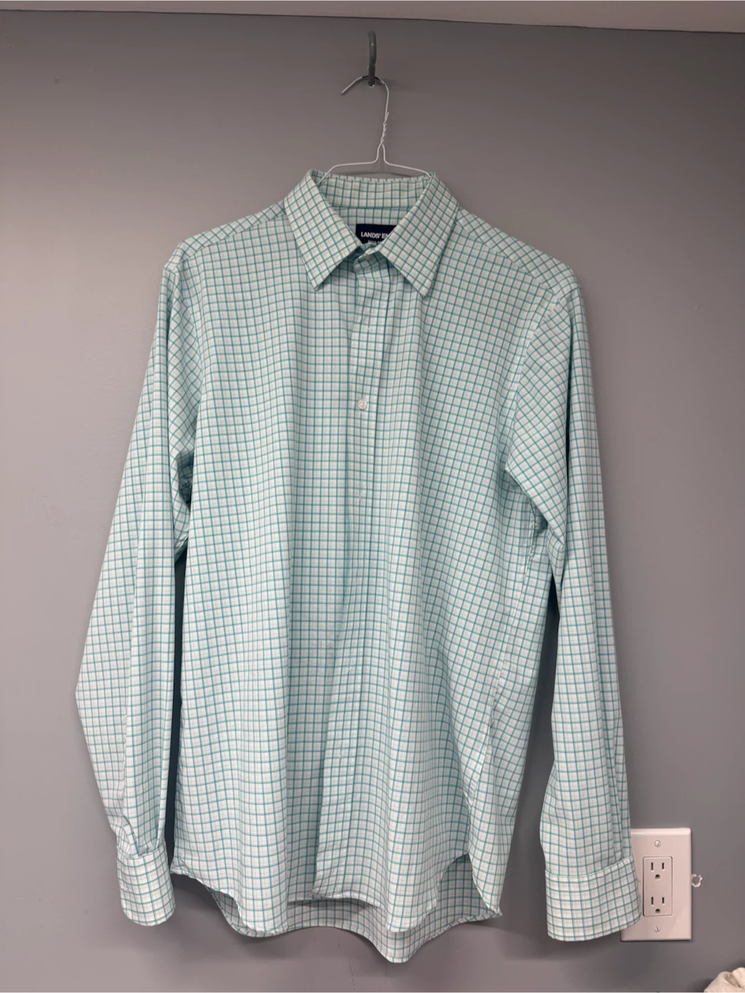 Lands' End Men's Regular Fit Plaid Button-Down Shirt