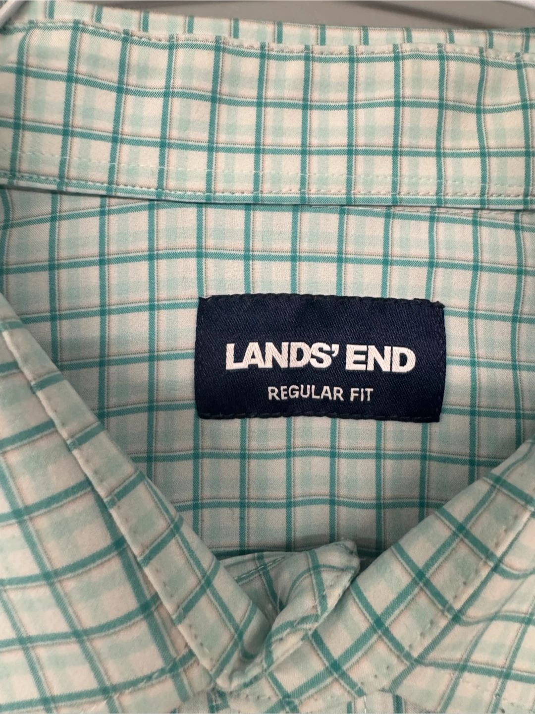 Lands' End Men's Regular Fit Plaid Button-Down Shirt - photo 2