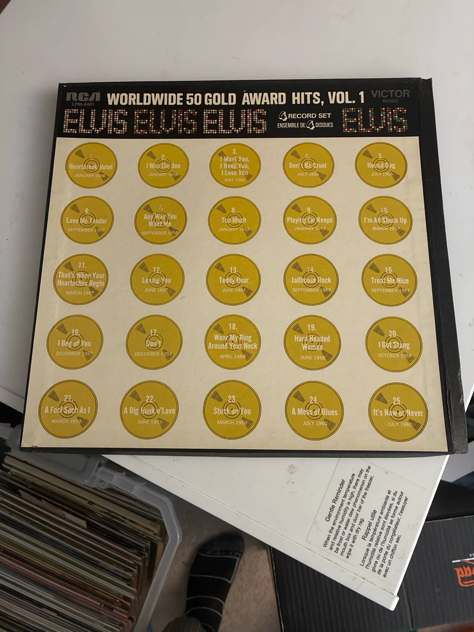 Elvis Presley Worldwide 50 Gold Award Hits Vol. 1 Record Set
