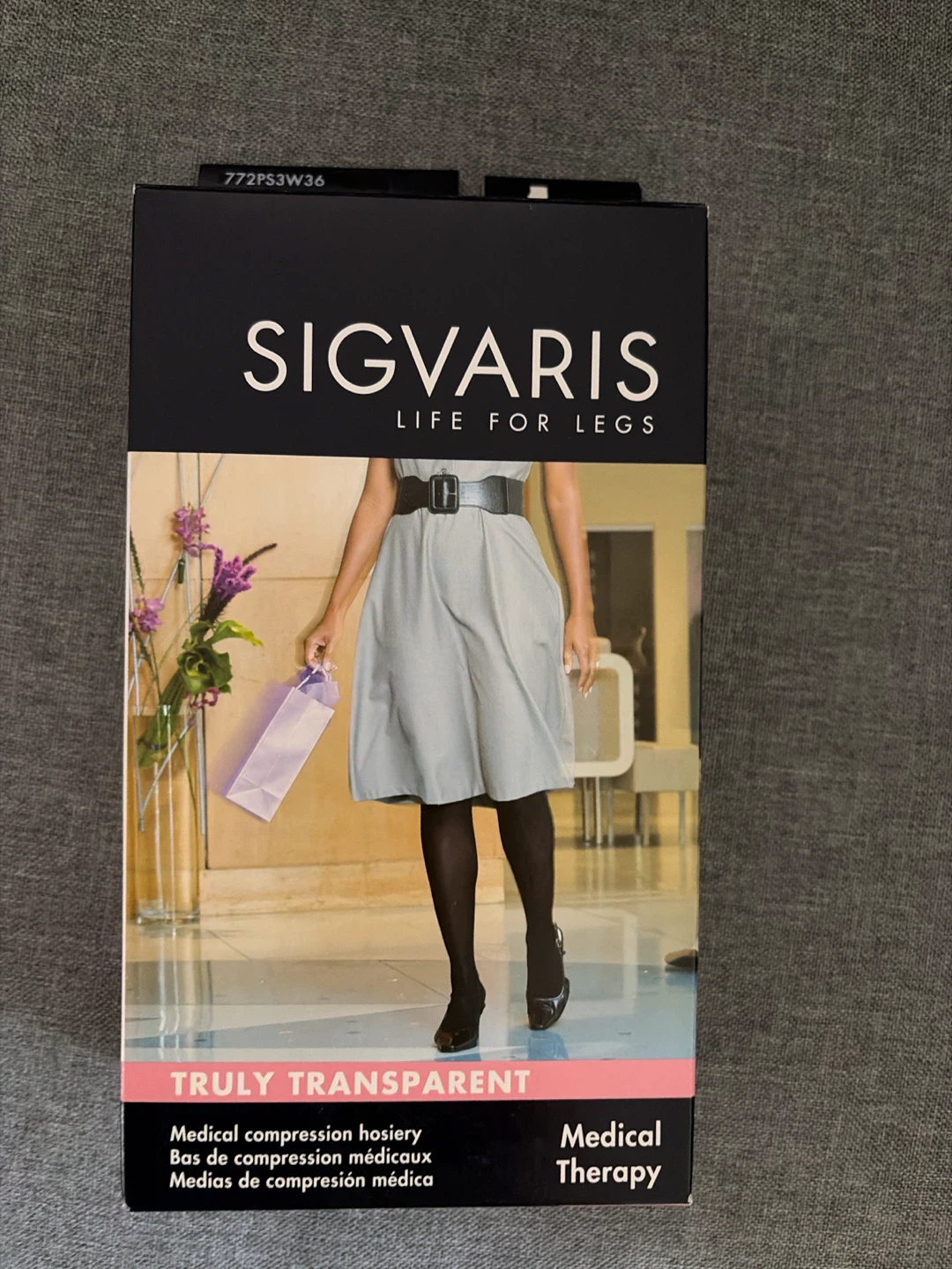BNIB Sigvaris Truly Transparent Compression Pantyhose Size S3