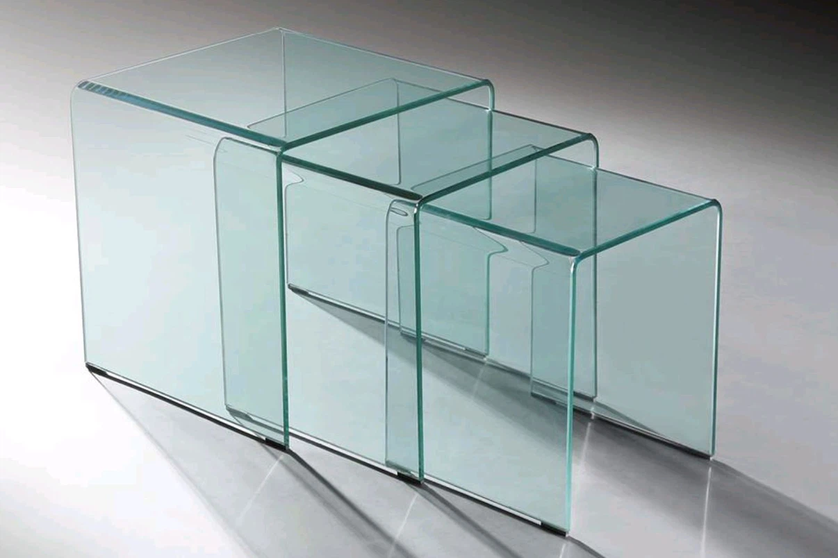 Clear Glass Nesting Coffee Tables