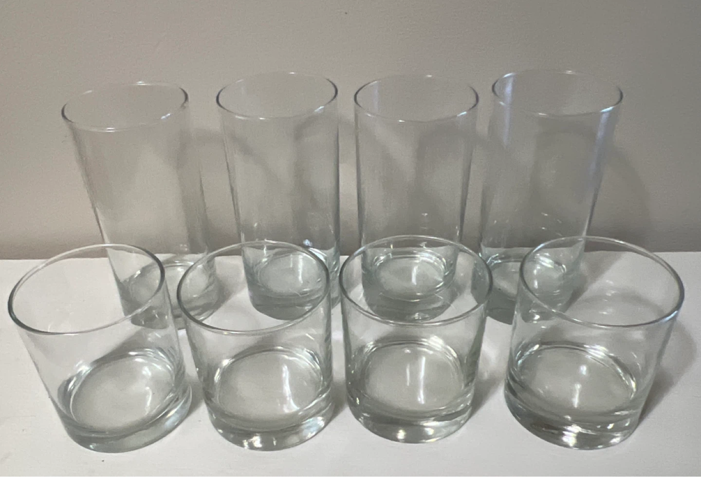 8-Piece Clear Glass Drinkware Set