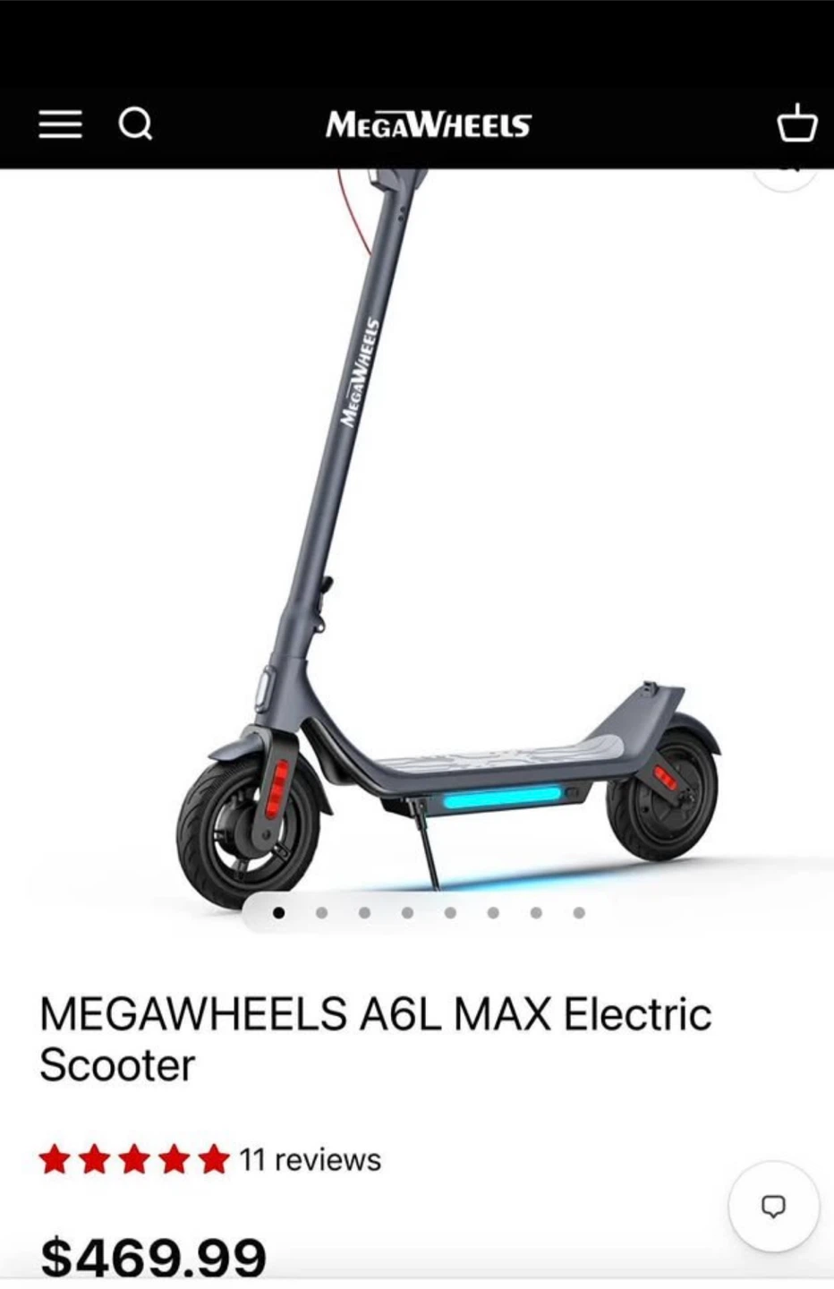MEGAWHEELS A6L MAX Electric Scooter - photo 4