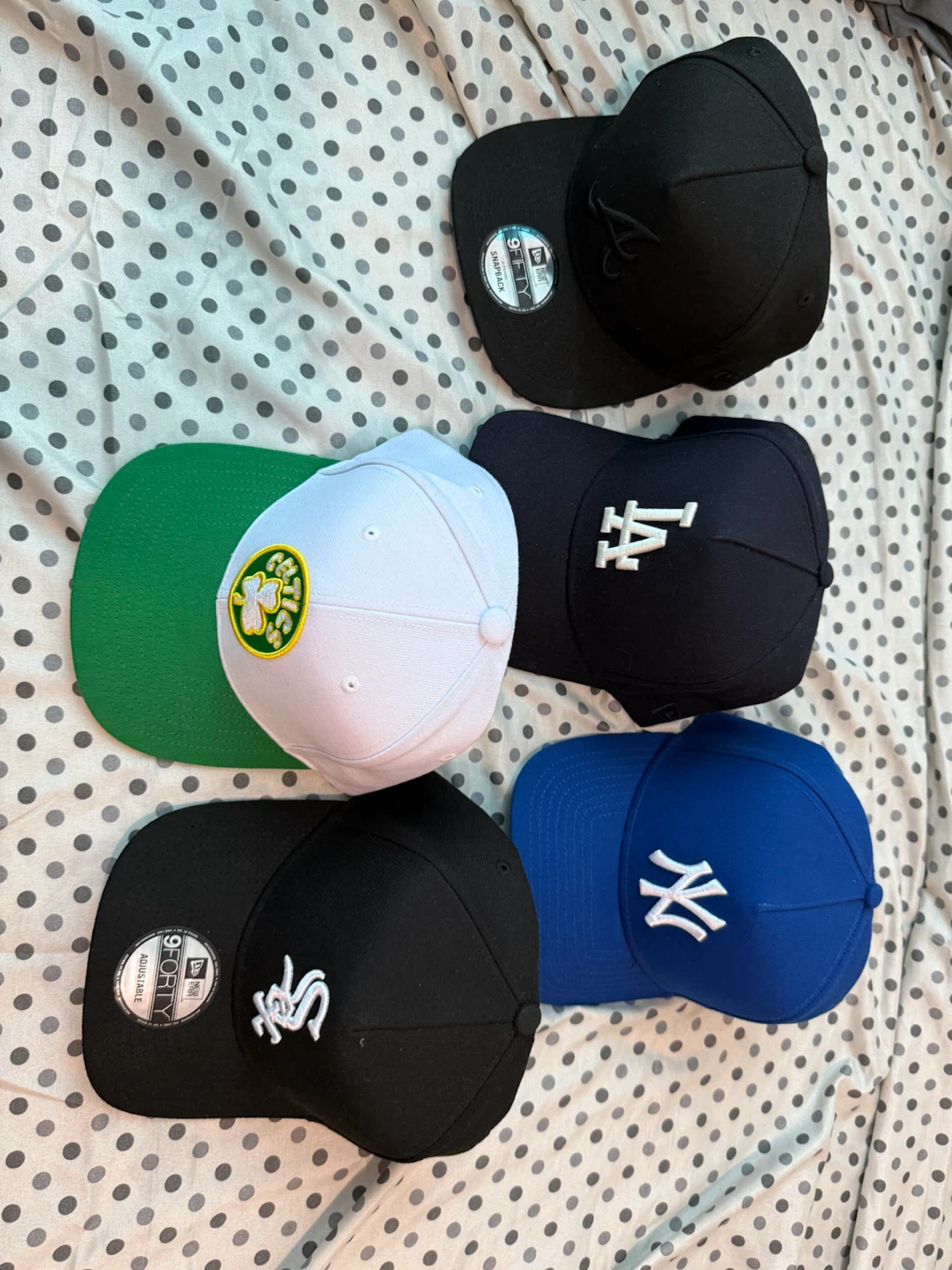 New Era MLB & NBA Baseball Caps - Lot of 5