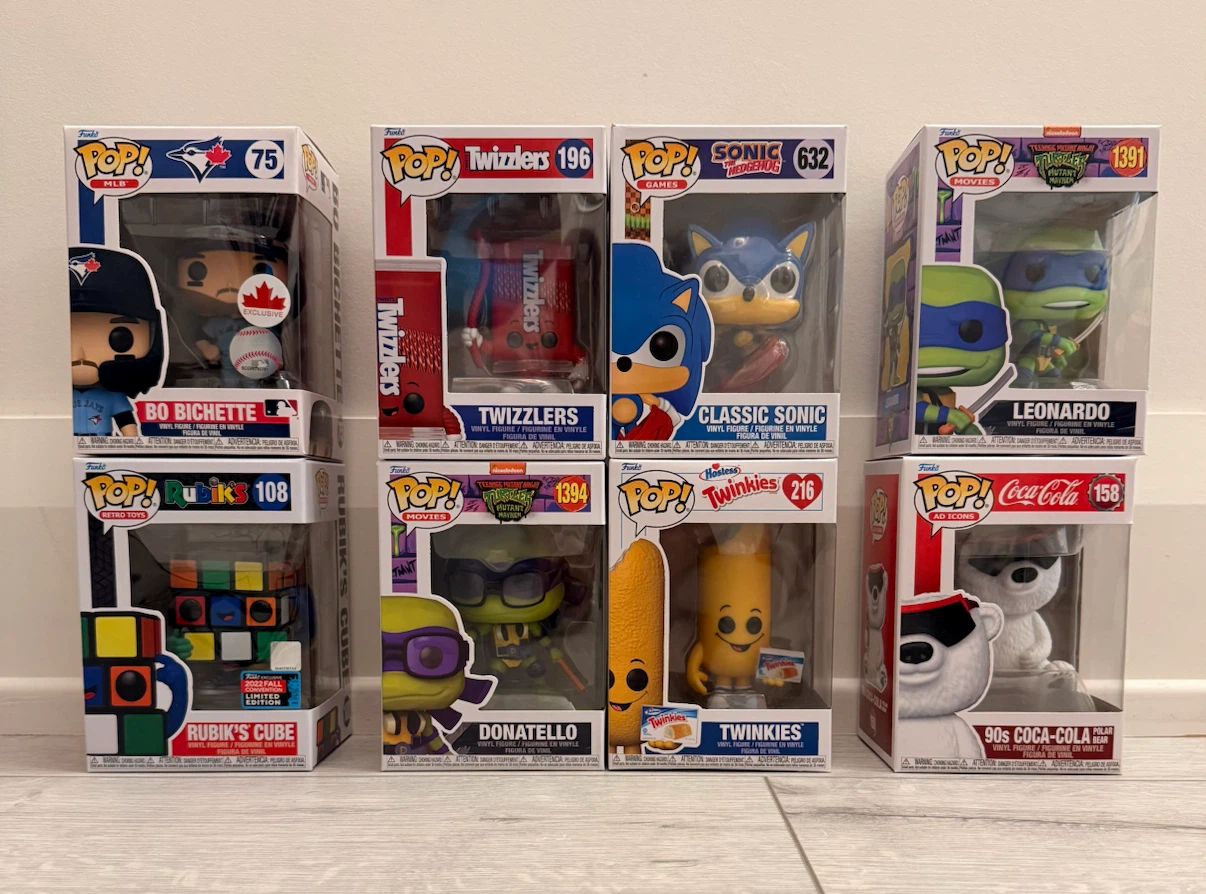 Set of 8 Funko Pop Vinyl Figures