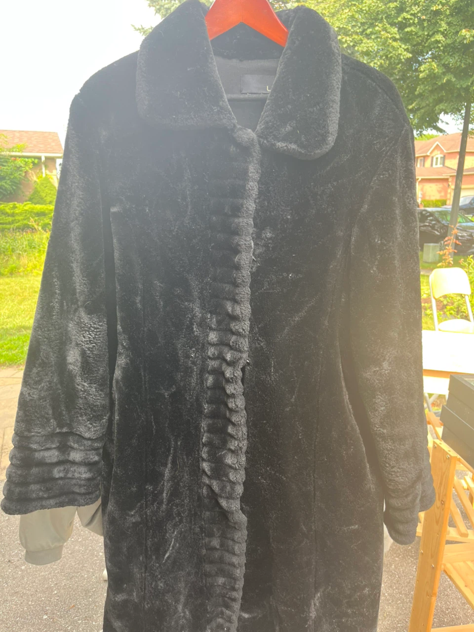 Black fur Winter coat.