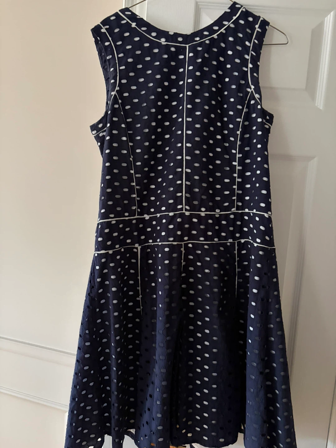 Anne Klein Navy Eyelet Dress Size 8 - photo 2