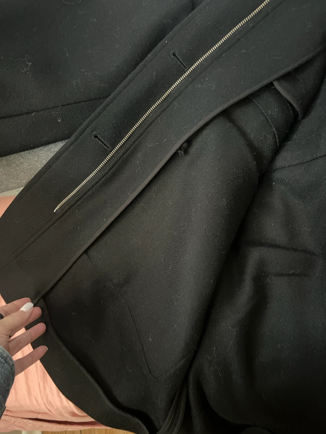 Black Wool-Blend Coat COS small - photo 2