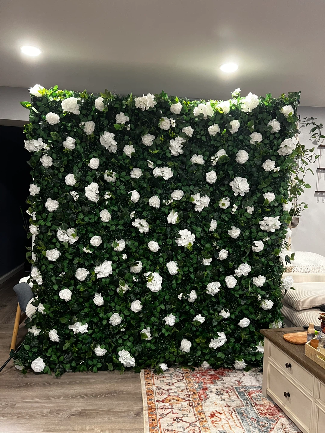 Artificial Flower Wall with Greenery - photo 2