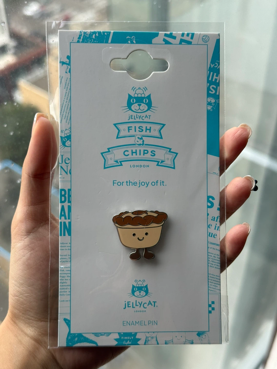 Jellycat Fish & Chips Enamel Pin