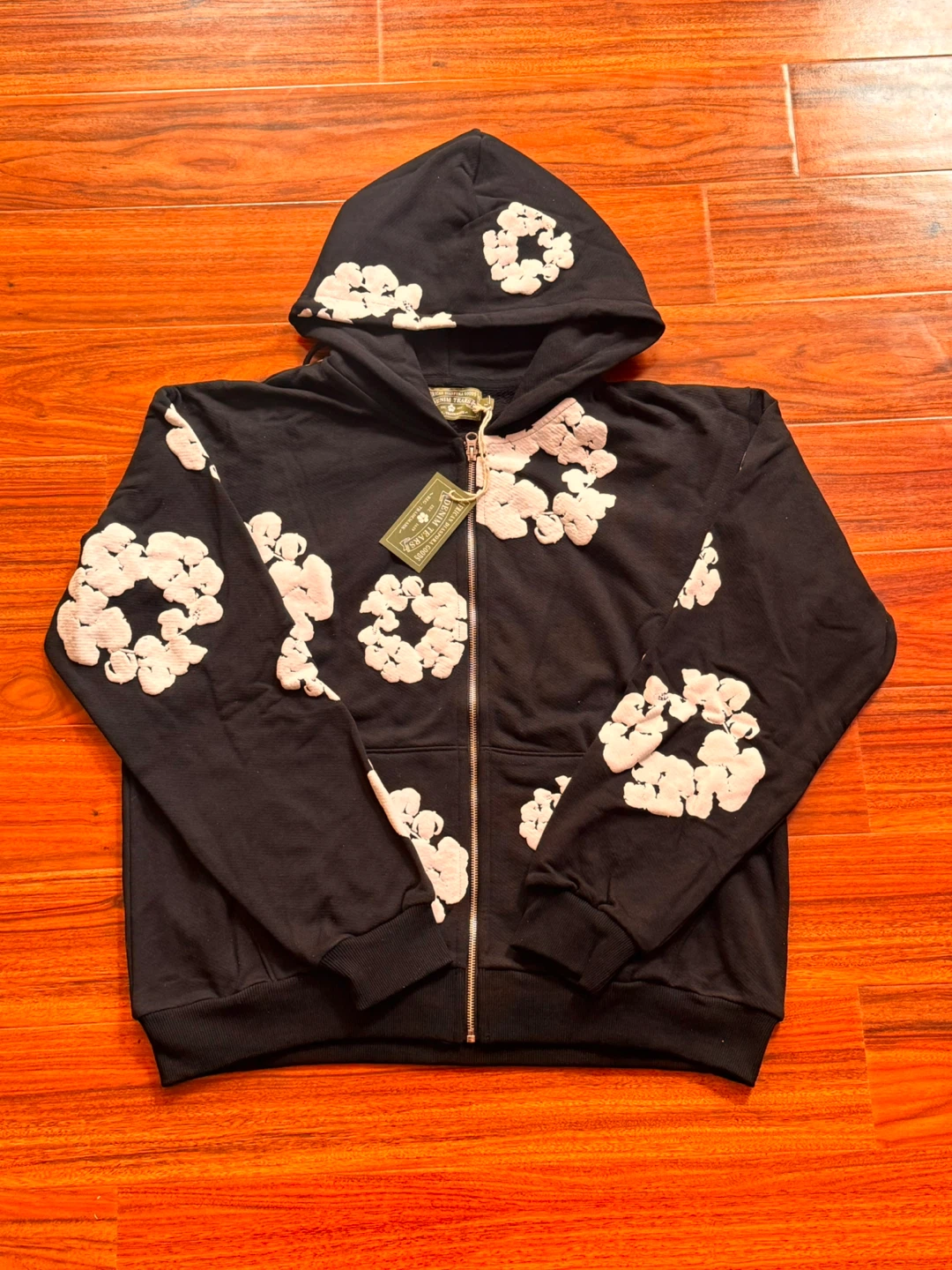 Black Denim Tears Zip Up Hoodie