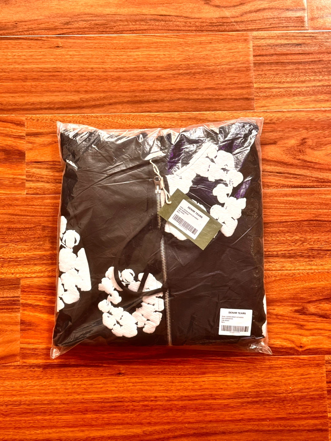 Black Denim Tears Zip Up Hoodie - photo 3