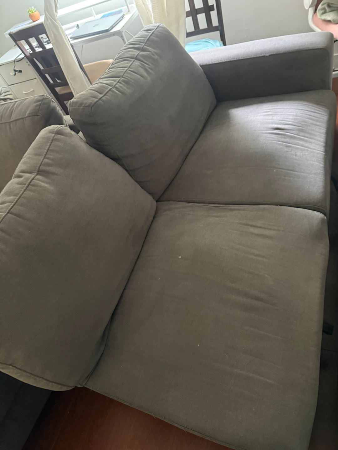 Two grey sofa bed with storage - photo 3