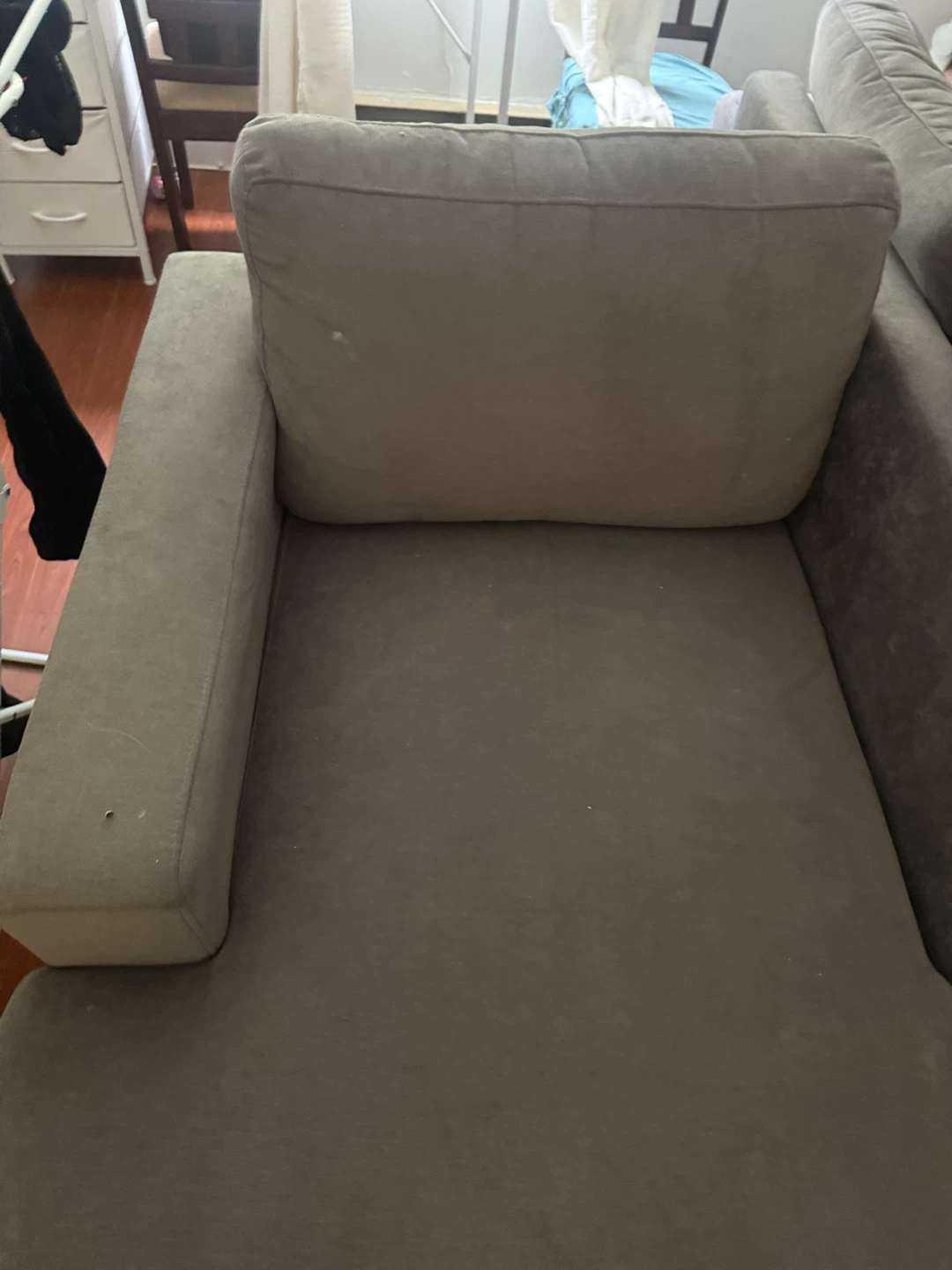 Two grey sofa bed with storage - photo 4