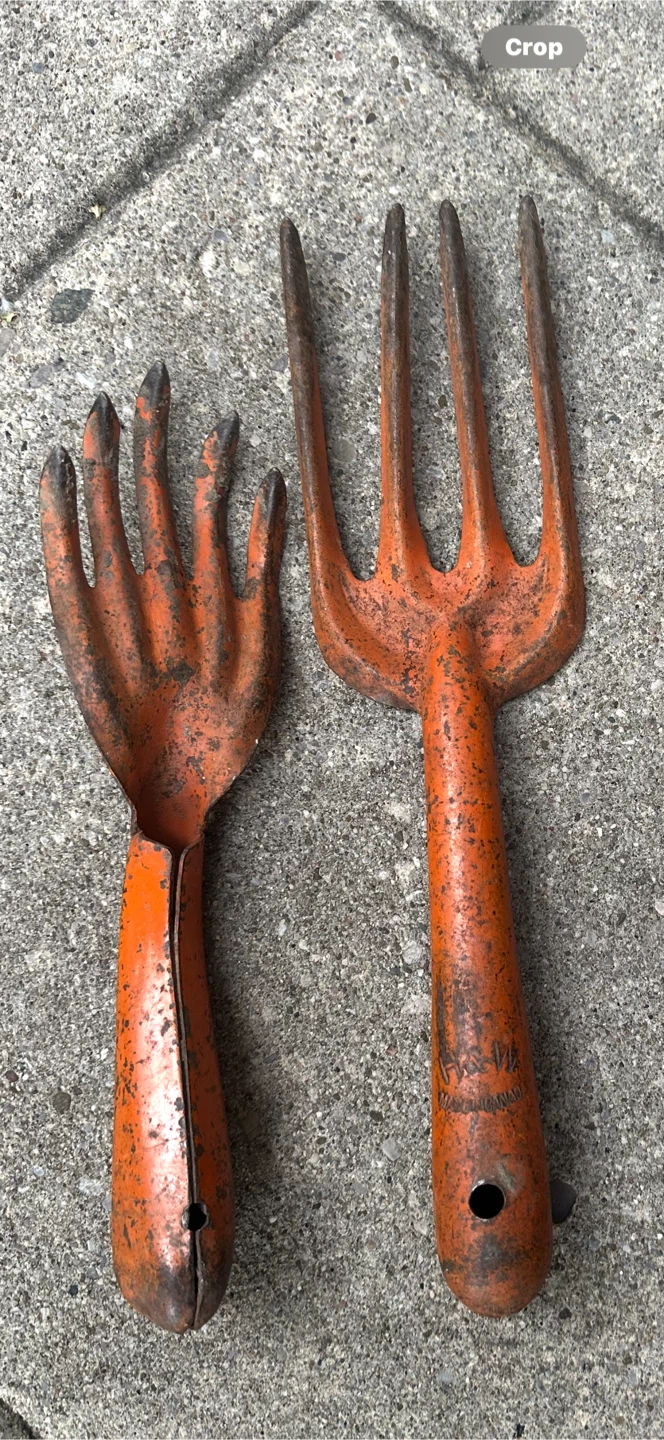 Vintage Hand Garden Tools Set - Orange - photo 2