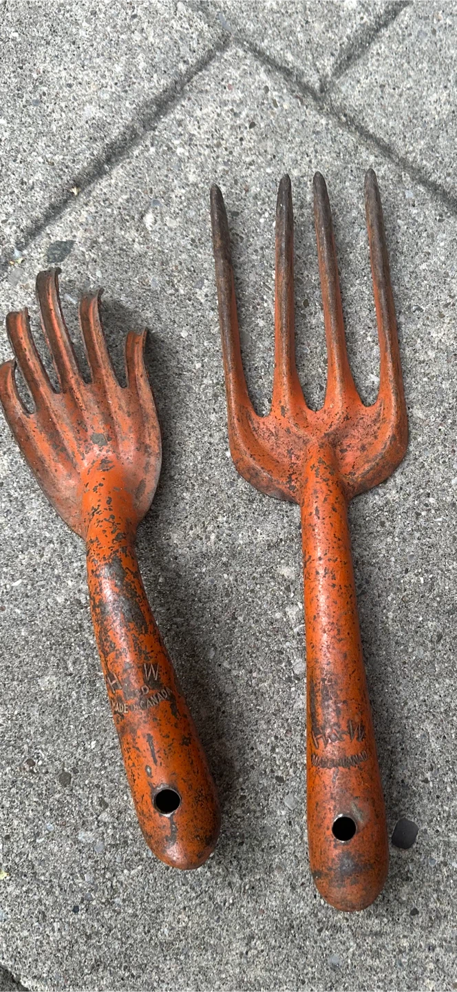 Vintage Hand Garden Tools Set - Orange - photo 3