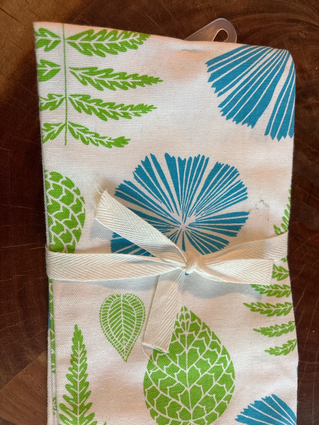 Rainforest Cafe Tea Towels Set - Blue Leopard & Fern Prints - photo 2