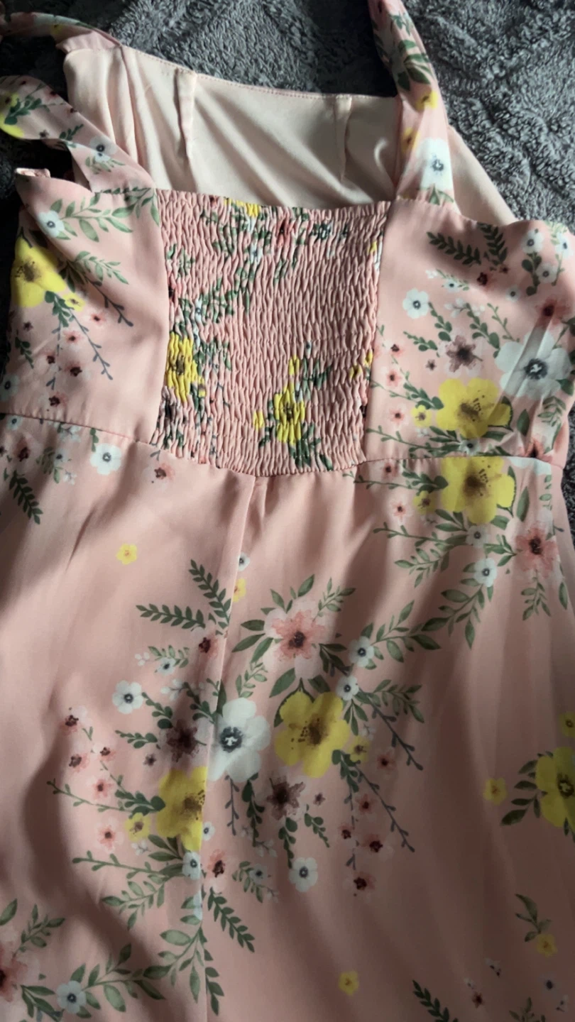 Guess Pink Floral Print Dress