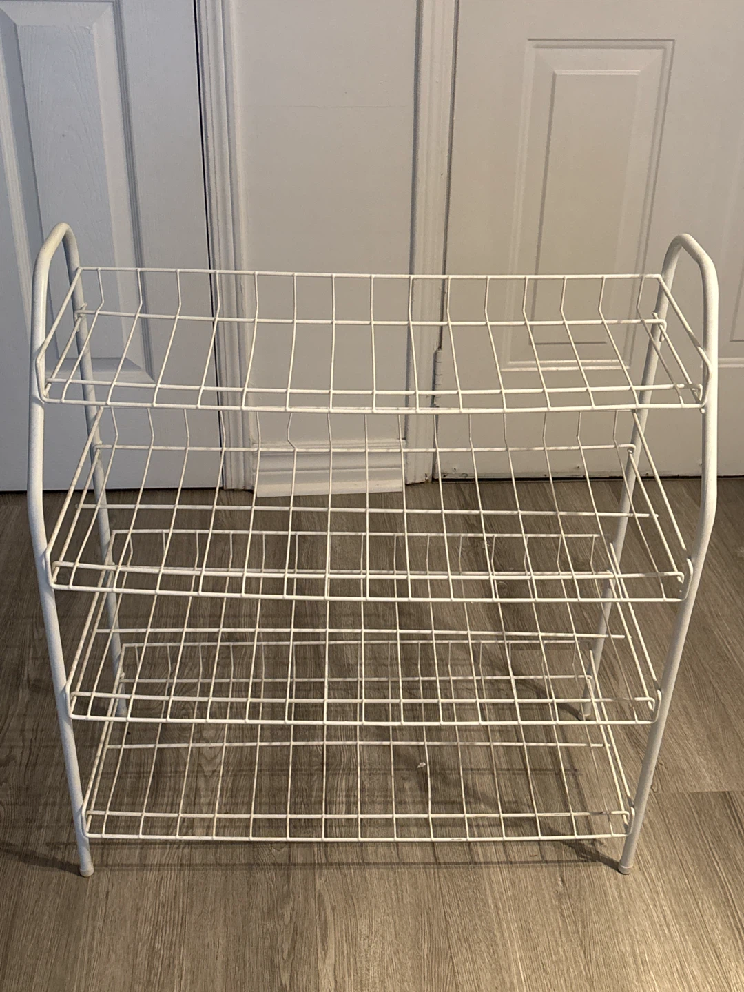 White 4-Tier Wire Shelf Unit