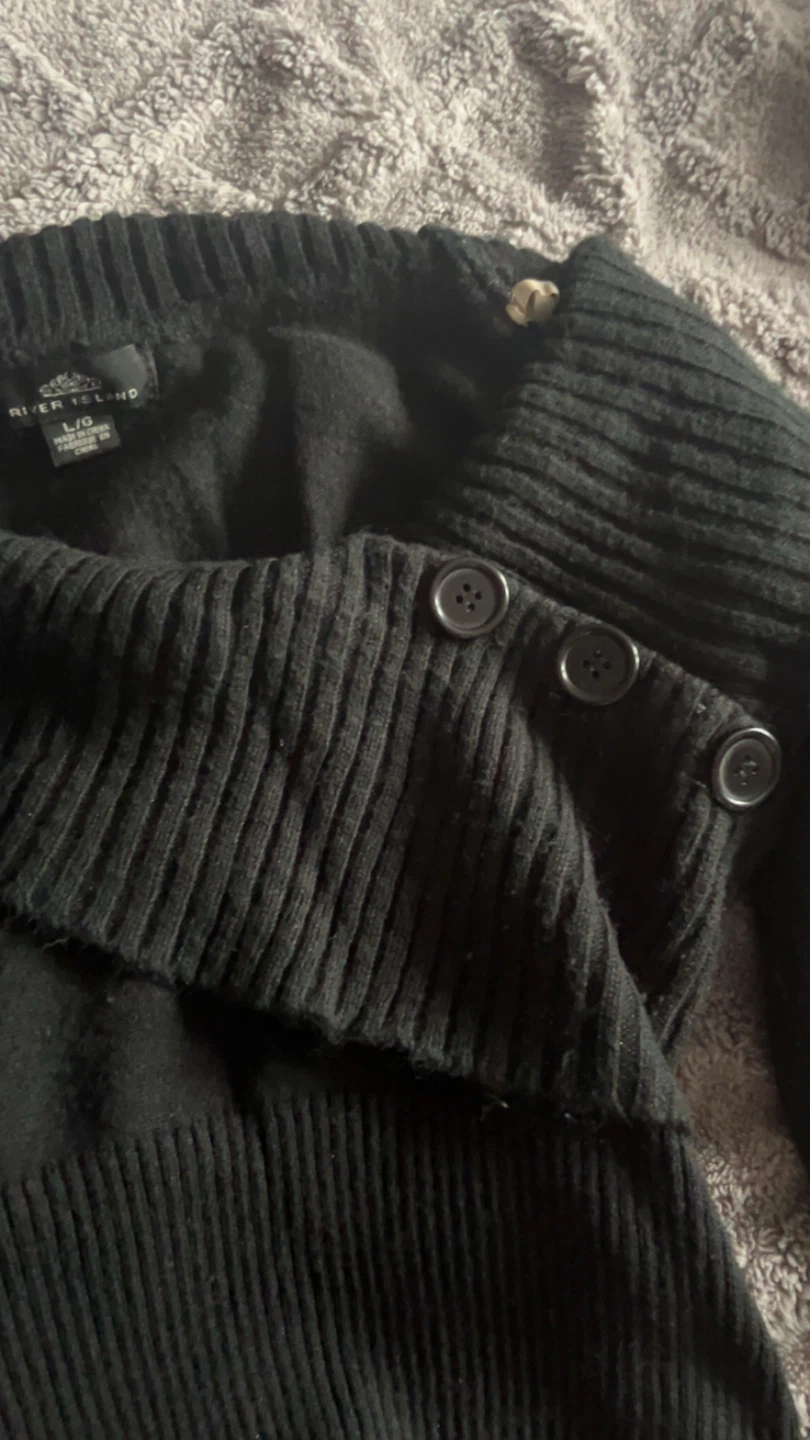 River Island Black Off-the-Shoulder Sweater - photo 2