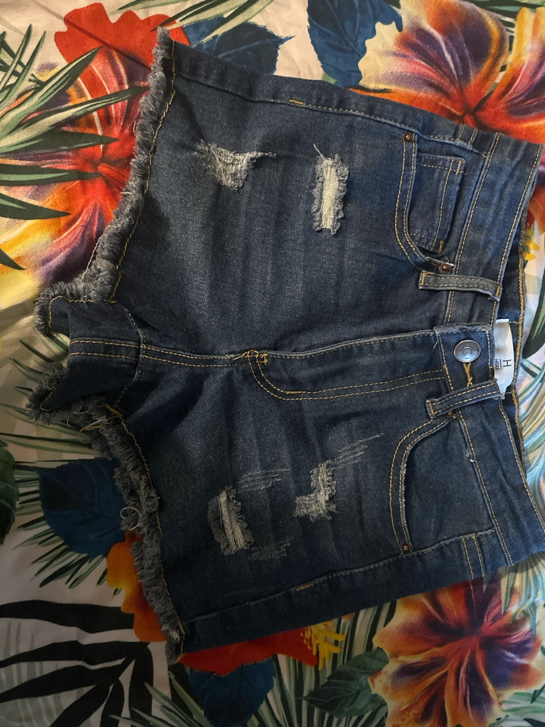 H Hers Distressed Denim Shorts