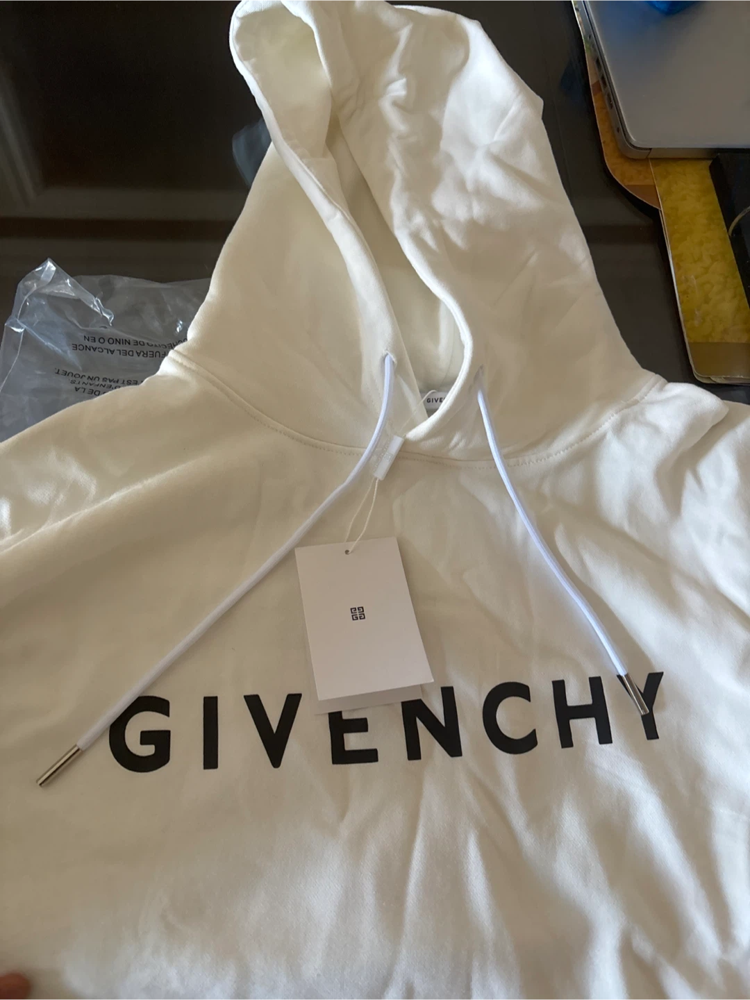 Givenchy Off-White Logo Hoodie - photo 2