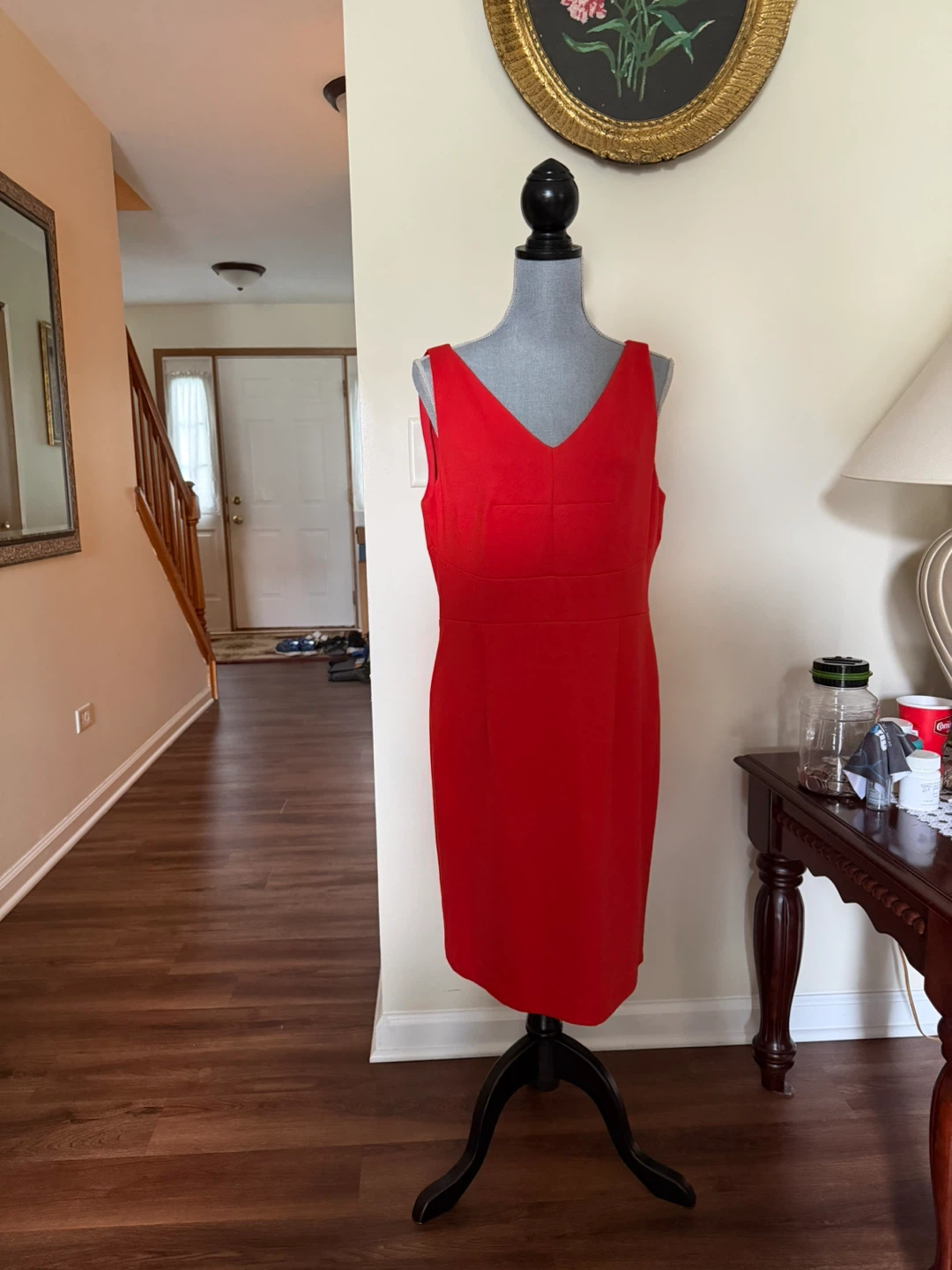 PREMISE Red Sleeveless Sheath Dress Size 14