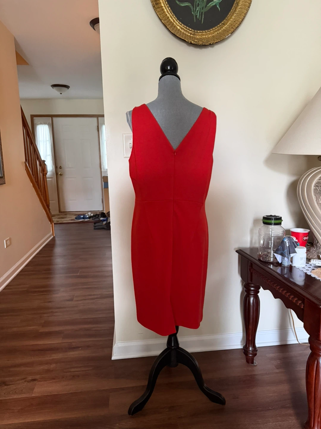 PREMISE Red Sleeveless Sheath Dress Size 14 - photo 2