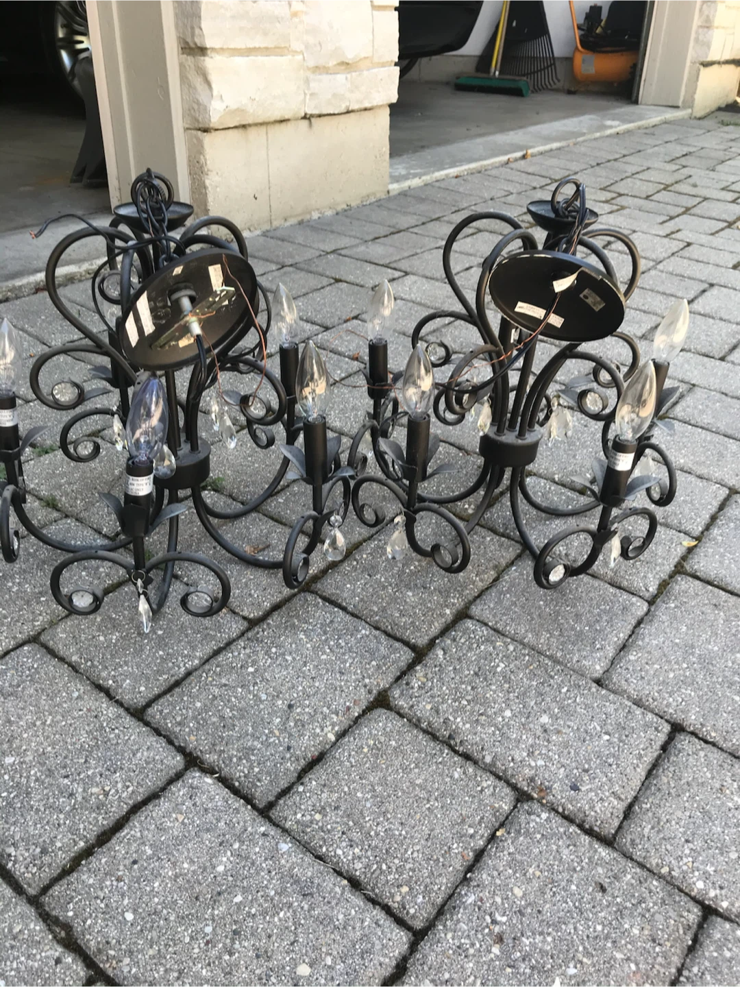 Vintage Black Chandelier (2 Available)