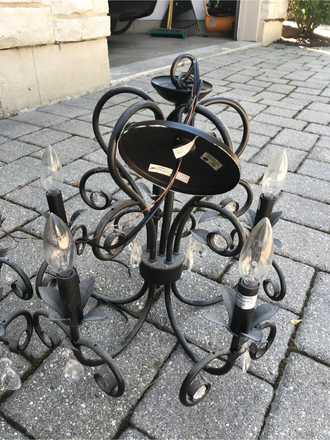 Vintage Black Chandelier (2 Available) - photo 5