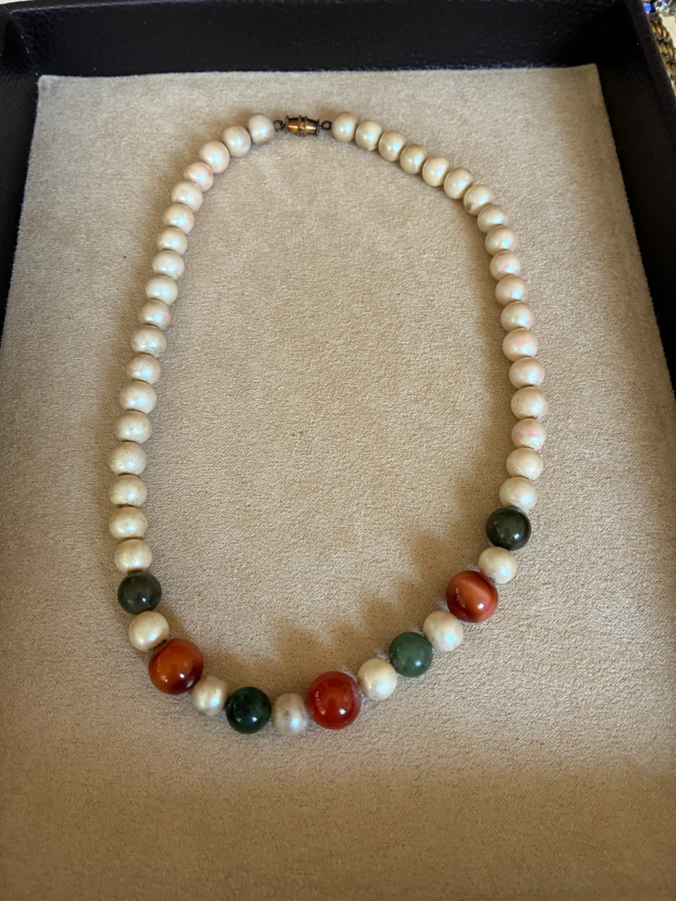 Pearl and Multi-Colour Stone Necklace